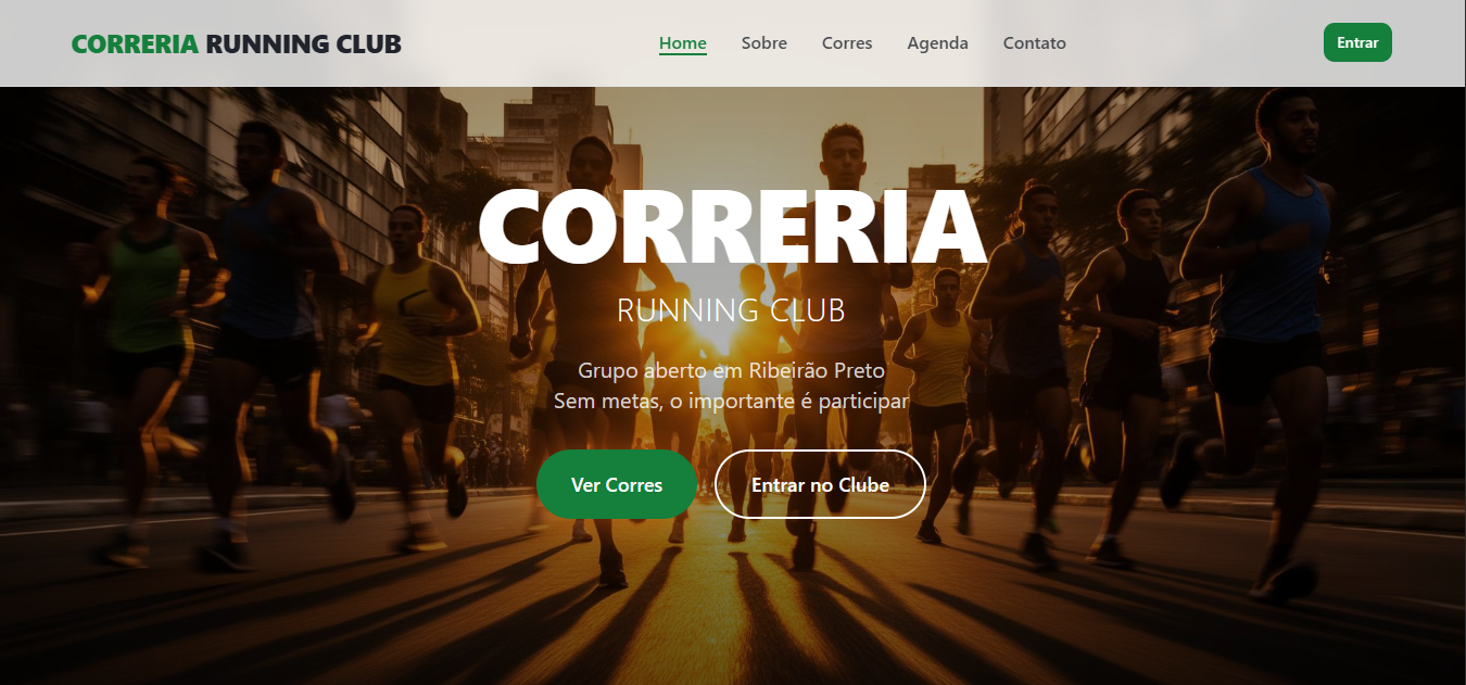 Preview do projeto Correria Club